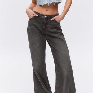Women's Black Wide-Leg Jeans